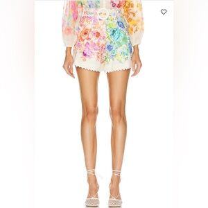 Zimmermann Floral Raie Tuck Short Size 1